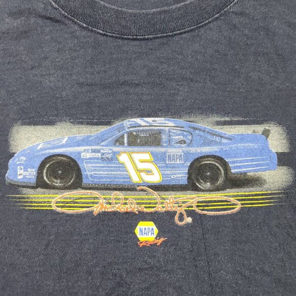 Vtg NASCAR Michael Waltrip Napa Racing Shirt Men's Extra Large Blue Short Sleeve - Picture 3 of 9